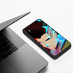 Чехол iPhone XS Max матовый Cyberpunk: Edgerunners Дэвид Мартинес, цвет: 3D-черный — фото 2