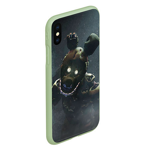 Чехол iPhone XS Max матовый Спрингтрап / 3D-Салатовый – фото 2