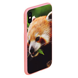 Чехол iPhone XS Max матовый Красная милая панда, цвет: 3D-баблгам — фото 2