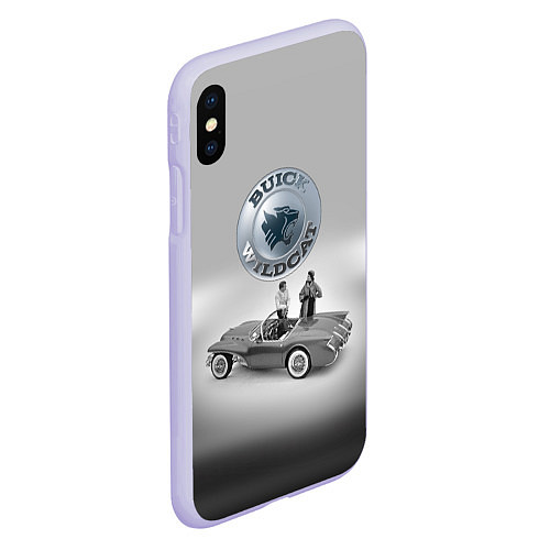 Чехол iPhone XS Max матовый Buick Wildcat - cabriolet - Retro / 3D-Светло-сиреневый – фото 2