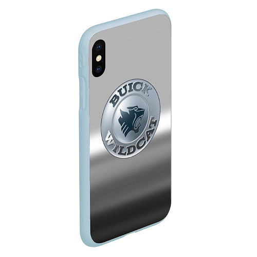 Чехол iPhone XS Max матовый Buick Wildcat - emblem / 3D-Голубой – фото 2