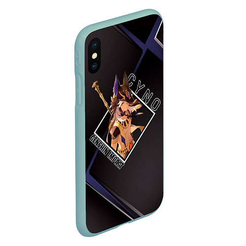 Чехол iPhone XS Max матовый Сайно в ромбе / 3D-Мятный – фото 2