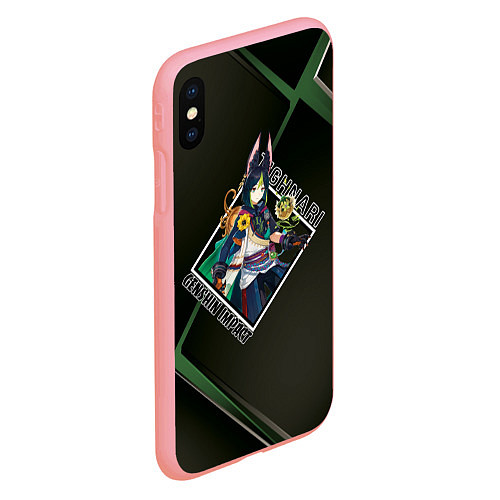 Чехол iPhone XS Max матовый Тигнари в ромбе / 3D-Баблгам – фото 2