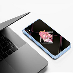 Чехол iPhone XS Max матовый Яэ Мико в ромбе, цвет: 3D-голубой — фото 2