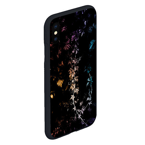 Чехол iPhone XS Max матовый Magic Foliage / 3D-Черный – фото 2