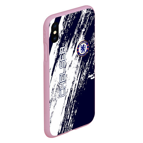 Чехол iPhone XS Max матовый Фк челси / 3D-Розовый – фото 2