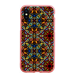 Чехол iPhone XS Max матовый Витражи - диагонали, цвет: 3D-баблгам