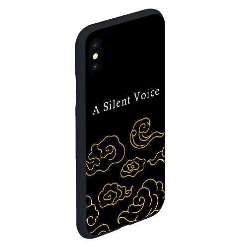 Чехол iPhone XS Max матовый A Silent Voice anime clouds / 3D-Черный – фото 2