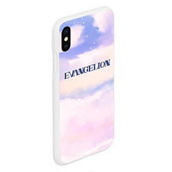 Чехол iPhone XS Max матовый Evangelion sky clouds, цвет: 3D-белый — фото 2