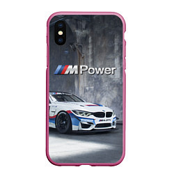 Чехол iPhone XS Max матовый BMW M4 GT4 - racing team - motorsport