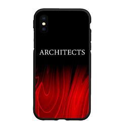 Чехол iPhone XS Max матовый Architects red plasma, цвет: 3D-черный