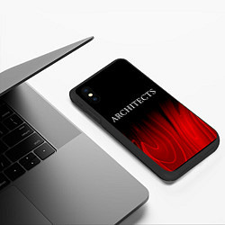 Чехол iPhone XS Max матовый Architects red plasma, цвет: 3D-черный — фото 2