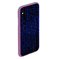 Чехол iPhone XS Max матовый Праздничные неоновые огоньки, цвет: 3D-фиолетовый — фото 2