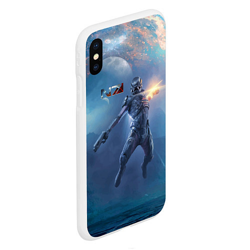 Чехол iPhone XS Max матовый Mass Effect Andromeda - Character / 3D-Белый – фото 2