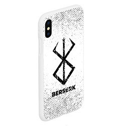 Чехол iPhone XS Max матовый Berserk с потертостями на светлом фоне, цвет: 3D-белый — фото 2