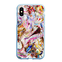 Чехол iPhone XS Max матовый Aesthetic visual art galaxy slime