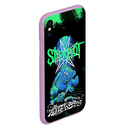 Чехол iPhone XS Max матовый Slipknot monster / 3D-Сиреневый – фото 2