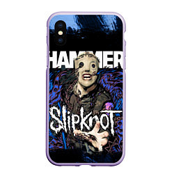 Чехол iPhone XS Max матовый Slipknot hammer blue