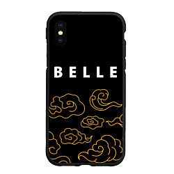 Чехол iPhone XS Max матовый Belle anime clouds, цвет: 3D-черный