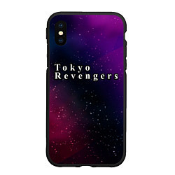 Чехол iPhone XS Max матовый Tokyo Revengers gradient space, цвет: 3D-черный