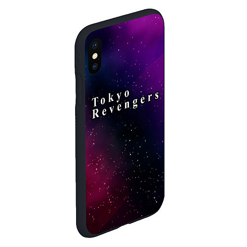 Чехол iPhone XS Max матовый Tokyo Revengers gradient space / 3D-Черный – фото 2