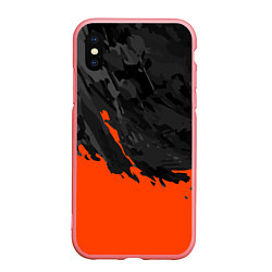 Чехол iPhone XS Max матовый Black & Orange, цвет: 3D-баблгам