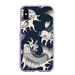 Чехол iPhone XS Max матовый Japan carp