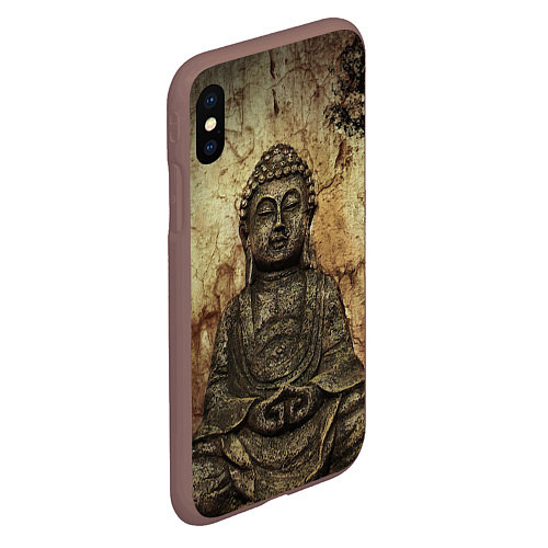 Чехол iPhone XS Max матовый Статуя Будды / 3D-Коричневый – фото 2