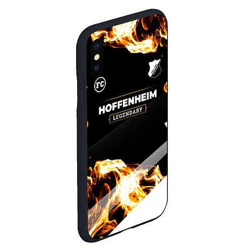 Чехол iPhone XS Max матовый Hoffenheim legendary sport fire / 3D-Черный – фото 2