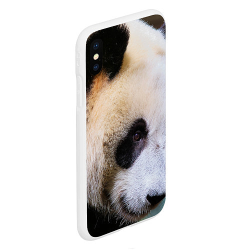 Чехол iPhone XS Max матовый Загадочная панда / 3D-Белый – фото 2