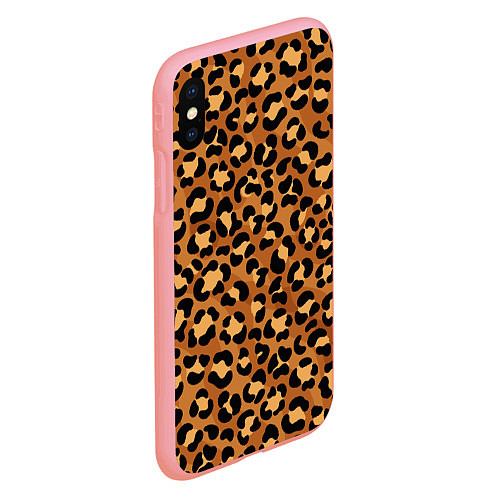 Чехол iPhone XS Max матовый Леопардовый цвет / 3D-Баблгам – фото 2