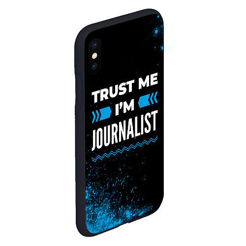Чехол iPhone XS Max матовый Trust me Im journalist dark / 3D-Черный – фото 2