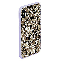 Чехол iPhone XS Max матовый Камуфляж зимний лес - мелкий, цвет: 3D-светло-сиреневый — фото 2