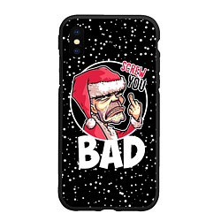 Чехол iPhone XS Max матовый Bad Santa Screw you