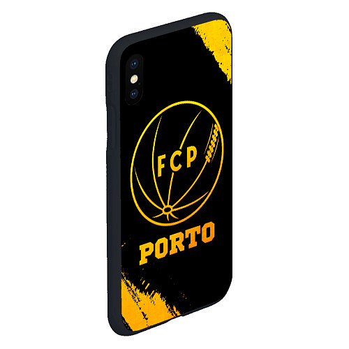 Чехол iPhone XS Max матовый Porto - gold gradient / 3D-Черный – фото 2