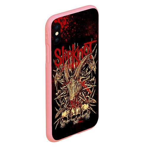 Чехол iPhone XS Max матовый Slipknot red black / 3D-Баблгам – фото 2