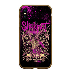 Чехол iPhone XS Max матовый Slipknot pink