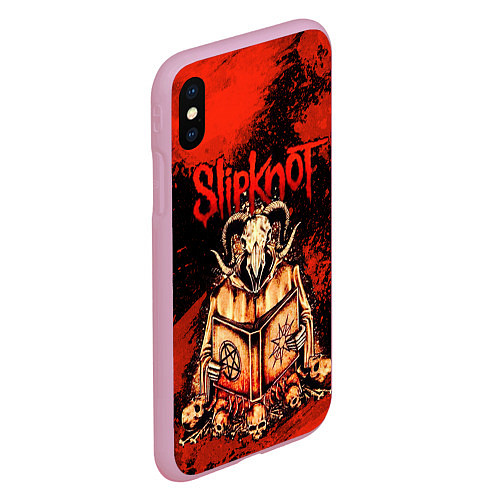 Чехол iPhone XS Max матовый Slipknot - баран / 3D-Розовый – фото 2