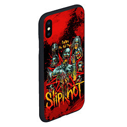 Чехол iPhone XS Max матовый Slipknot red satan, цвет: 3D-черный — фото 2