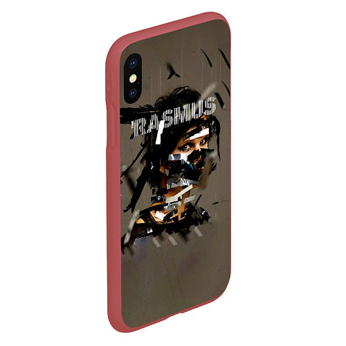 Чехол iPhone XS Max матовый The Rasmus - альбом The Rasmus / 3D-Красный – фото 2