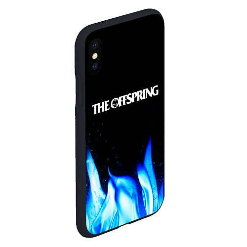 Чехол iPhone XS Max матовый The Offspring blue fire / 3D-Черный – фото 2