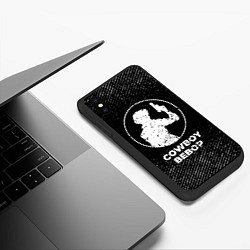 Чехол iPhone XS Max матовый Cowboy Bebop с потертостями на темном фоне, цвет: 3D-черный — фото 2