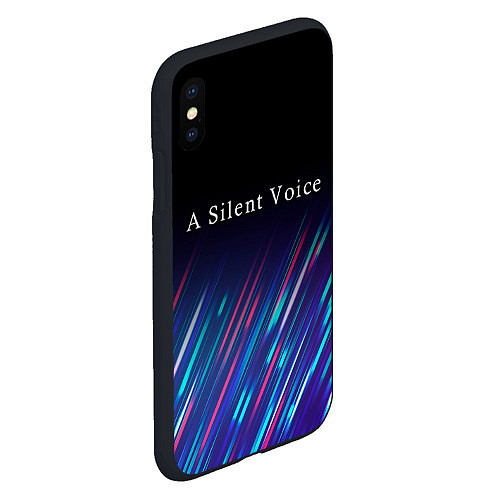 Чехол iPhone XS Max матовый A Silent Voice stream / 3D-Черный – фото 2