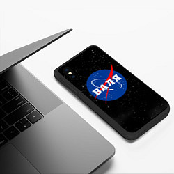 Чехол iPhone XS Max матовый Валя Наса космос, цвет: 3D-черный — фото 2