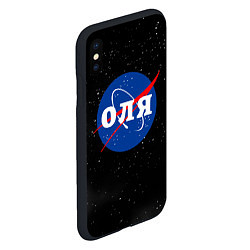 Чехол iPhone XS Max матовый Оля Наса космос, цвет: 3D-черный — фото 2