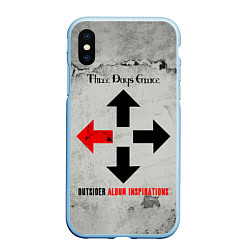 Чехол iPhone XS Max матовый Outsider Album Inspirations - Three Days Grace, цвет: 3D-голубой