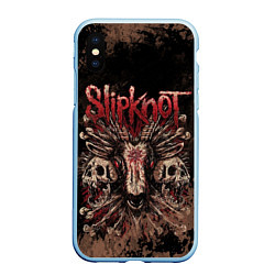 Чехол iPhone XS Max матовый Slipknot skull