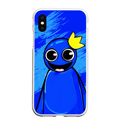 Чехол iPhone XS Max матовый Радужные друзья: веселый Синий
