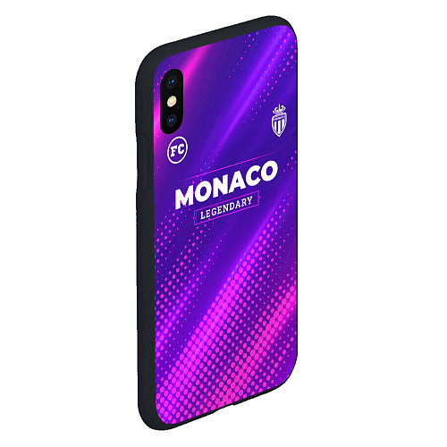 Чехол iPhone XS Max матовый Monaco legendary sport grunge / 3D-Черный – фото 2