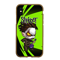 Чехол iPhone XS Max матовый Slipknot green